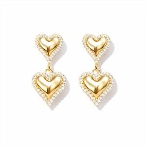Classic Timeless Gold Heart Earrings